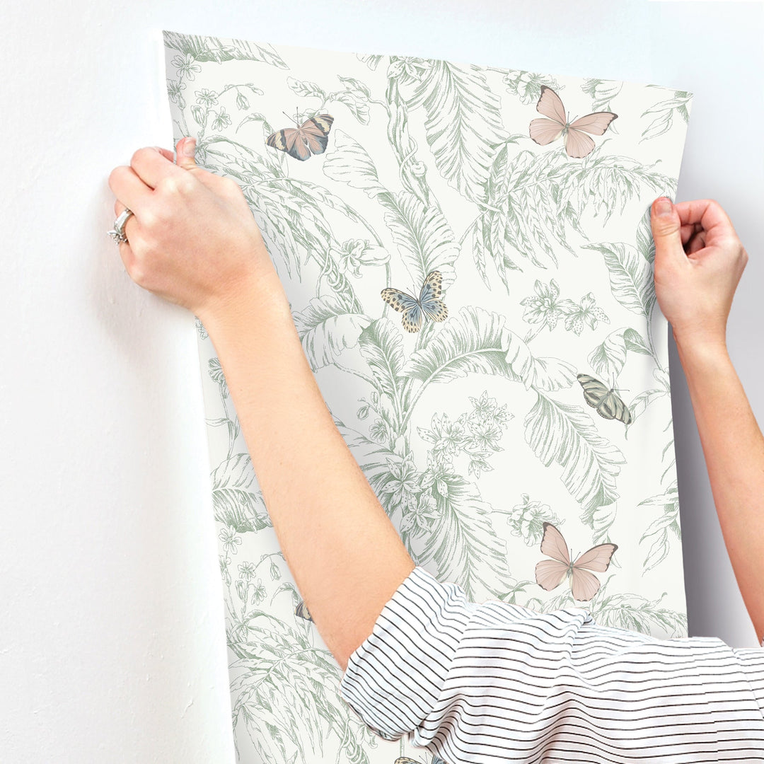 Papillon Blush Wallpaper by York Wallcoverings Designer