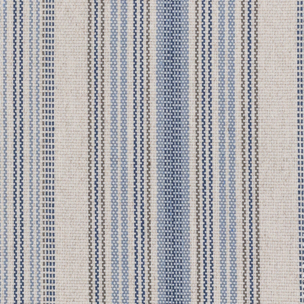Ruby 2 Wedgewood by Stout Designer Fabric JUST STRIPES BLUE/SPRING 56%POL 44%COT USA Horizontal: 0.000 and Vertical: 10.500 54 in - Swanky Fabrics -