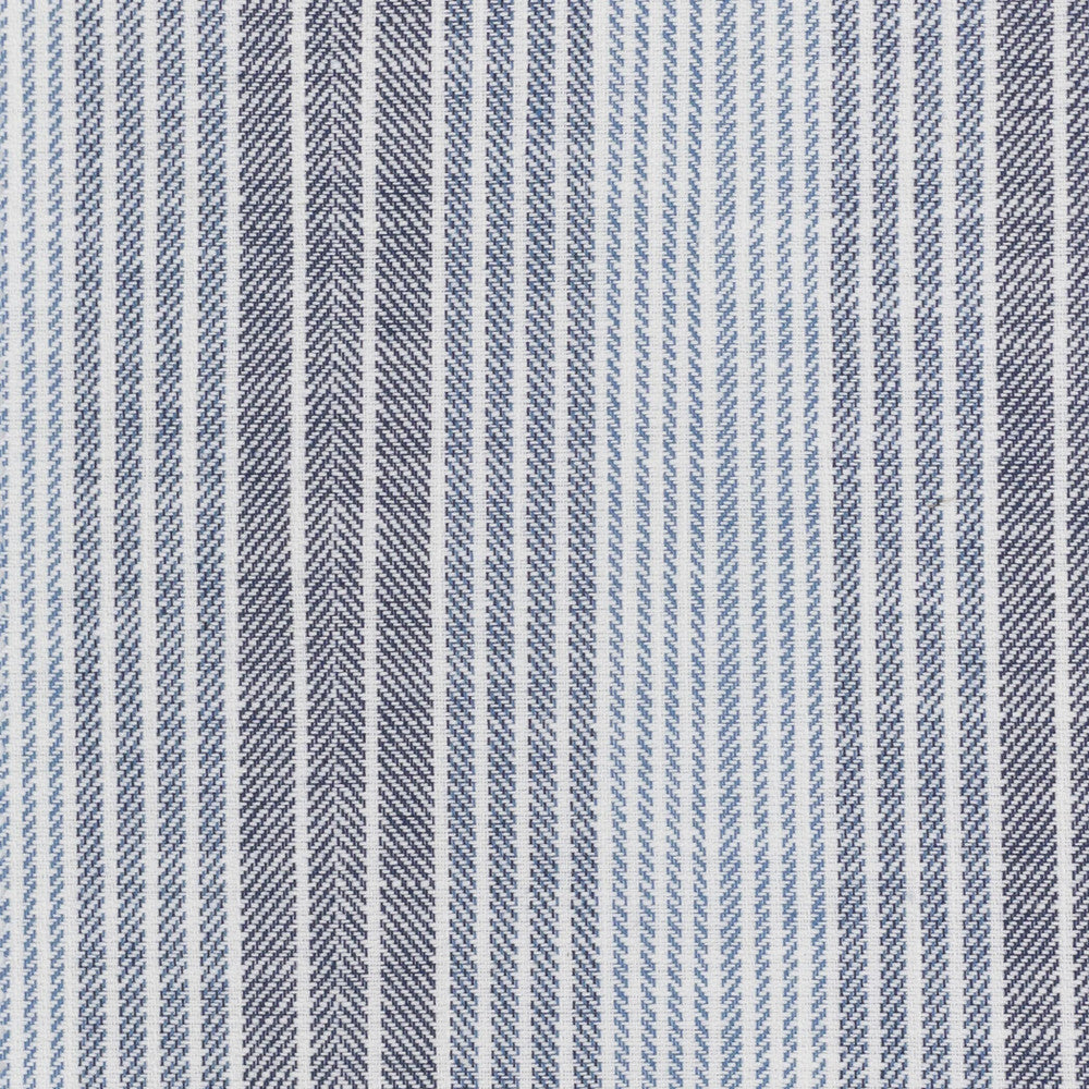 Ruella 1 Denim by Stout Fabric Stout Fabric Ruella 1 DenimFabric JUST STRIPES BLUE/SPRING 56%POL 44%COT INDIA </p><p>Repeat: H: 0.000, V: 4.000 54 in - Fabric Carolina -