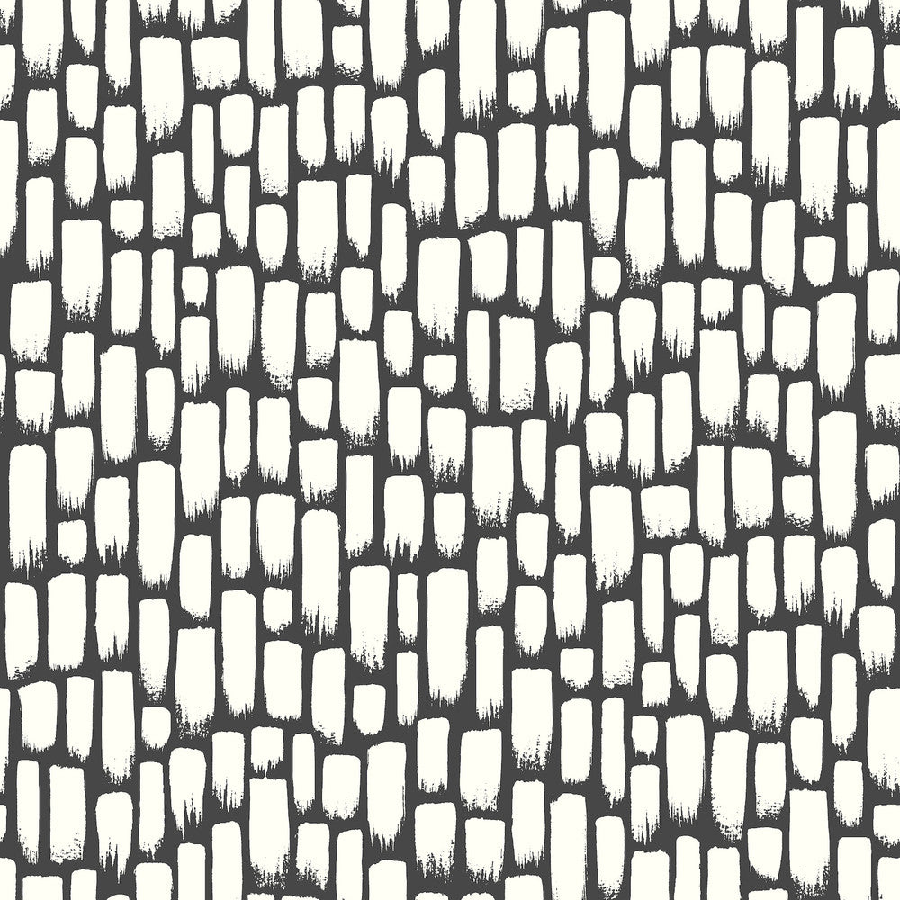 Sumi-E Black & White Wallpaper by Inspired by Color Black & White 2 Covers about 56.4 square feet 20.5-in by 33-ft long roll Prepasted 20.5 - Fabric Carolina -