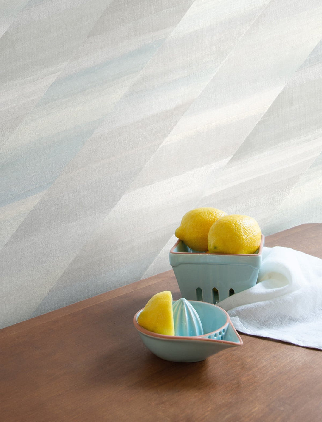 Rainbow Diagonals Daydream Gray and Blue Oasis RY30300 by Seabrook Designs Designer Wallpaper