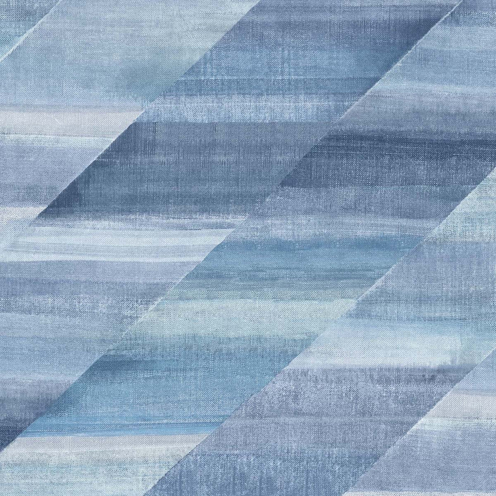 Rainbow Diagonals Washed Denim and Cerulean by Seabrook Wallpaper Boho Rhapsody United States 56.05 23.62" 20.5" - Fabric Carolina -