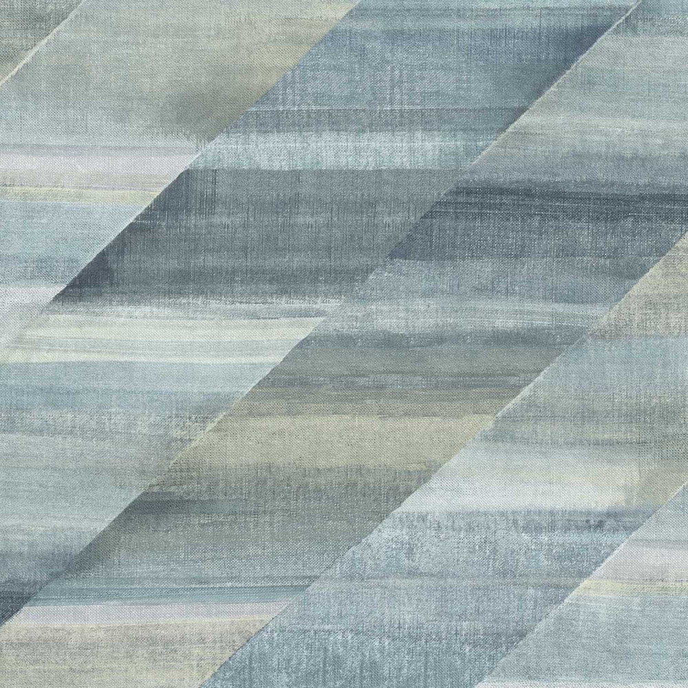 Rainbow Diagonals Steel Blue and Stone by Seabrook Wallpaper Boho Rhapsody United States 56.05 23.62" 20.5" - Fabric Carolina -