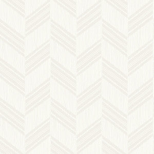 Boho Chevron Stripe Gray Mist and Ivory by Seabrook Wallpaper