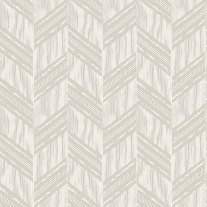 Boho Chevron Stripe-Stringcloth Cinder Gray and Ivory by Seabrook Wallpaper Boho Rhapsody United States 56.05 10.43" 20.5" - Fabric Carolina -
