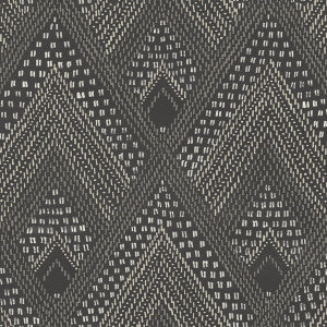 Panama Boho Diamonds Black Sands and Charcoal by Seabrook Wallpaper