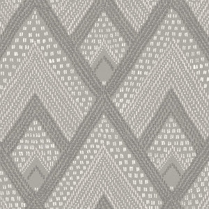Panama Boho Diamonds Cove Gray by Seabrook Wallpaper
