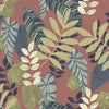Tropicana Leaves Redwood, Olive, and Washed Denim RY30906 by Seabrook Designs Wallpaper