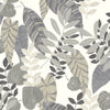 Tropicana Leaves Charcoal, Stone, and Daydream Gray RY30908 by Seabrook Designs Wallpaper
