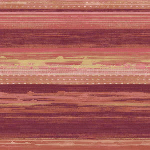 Horizon Brushed Stripe Cranberry, Scarlet, and Blonde by Seabrook Wallpaper