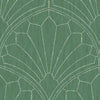 Scallop Medallion Jade and Ivory RY31504 by Seabrook Designs Wallpaper