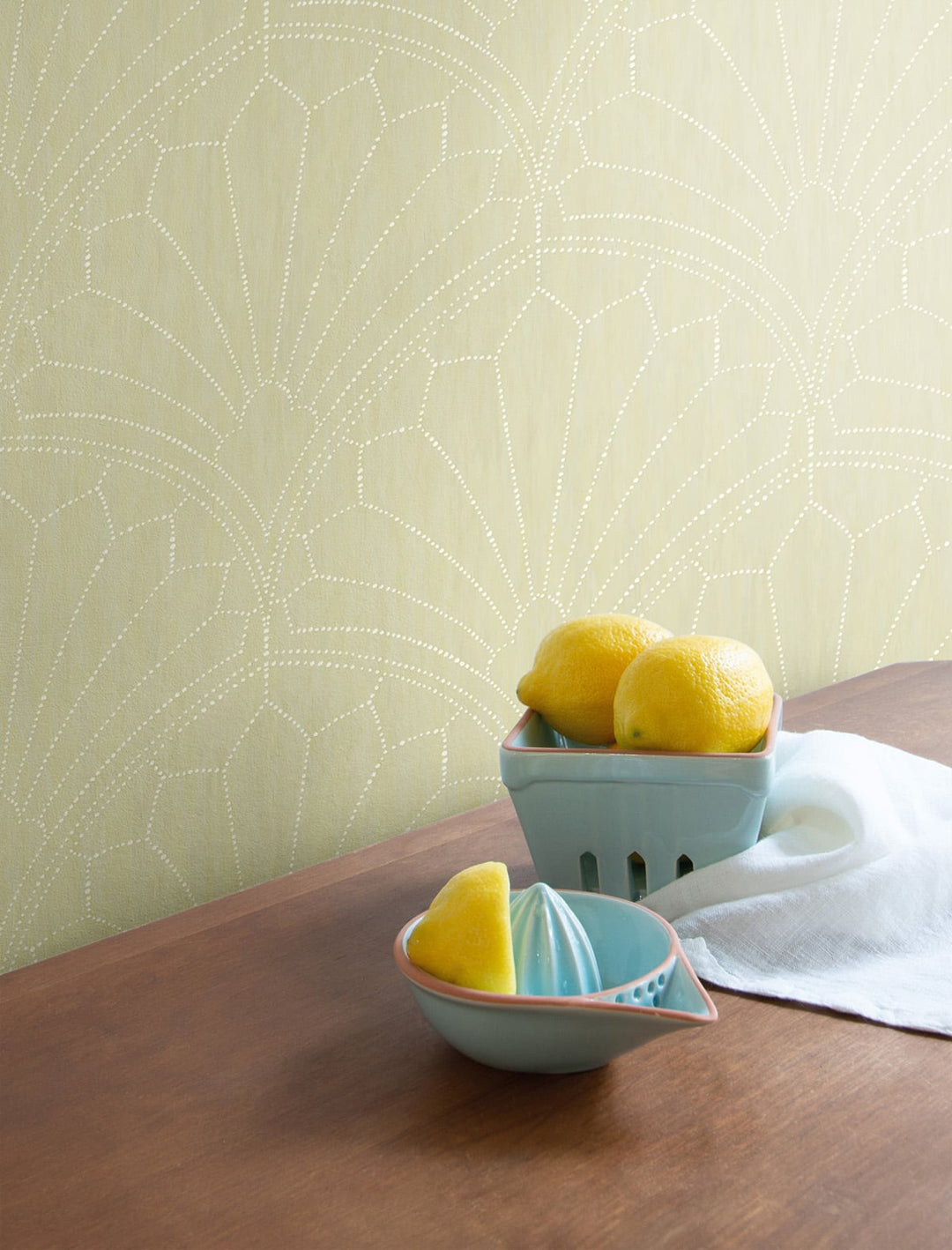 Scallop Medallion Sand Dunes RY31505 by Seabrook Designs Designer Wallpaper