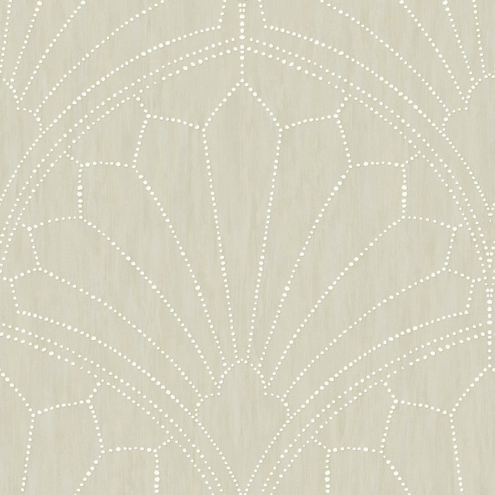 Scallop Medallion Sand Dunes by Seabrook Wallpaper Boho Rhapsody United States 56.05 23.62" 20.5" - Fabric Carolina -