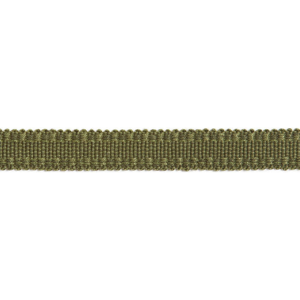Versailles 9/16" Raised Edge Gimp Olive by Europatex Designer Fabric Versailles 100% Rayon 0.56 inches - Swanky Fabrics -