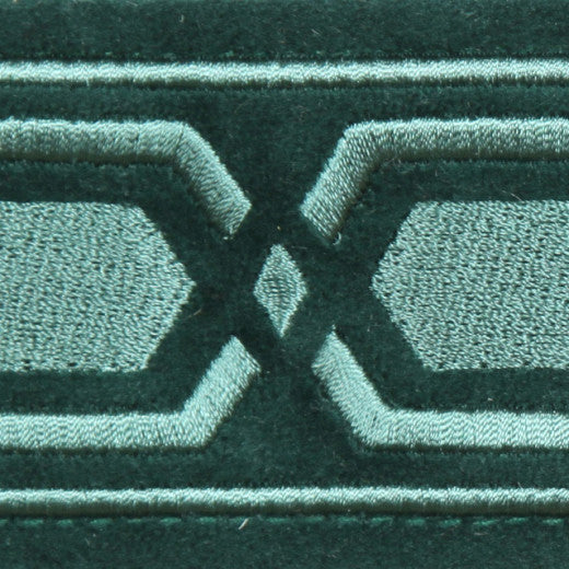 Roman Key Hunter by Europatex Designer Fabric Roman Key  China See Sample Horizontal: N/A and Vertical: N/A 2.00 inches  - Swanky Fabrics -