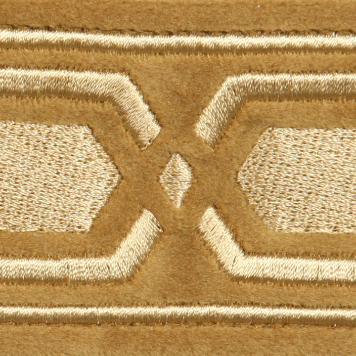 Roman Key Saffron by Europatex Designer Fabric Roman Key 100 % Polyester 2.00" 2.00 inches - Swanky Fabrics -