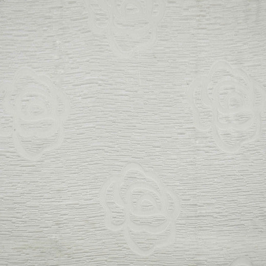 Rose (XL3166) White by Europatex Fabric Rose Collection 100% Polyester China See Sample Horizontal: N/A and Vertical: N/A 110.00 inches  - Fabric Carolina -