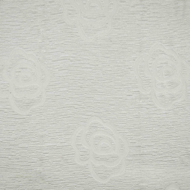 Rose (XL3166) White by Europatex Fabric Rose Collection 100% Polyester H: 13.8" V: 14.2" 110.00 inches - Fabric Carolina -