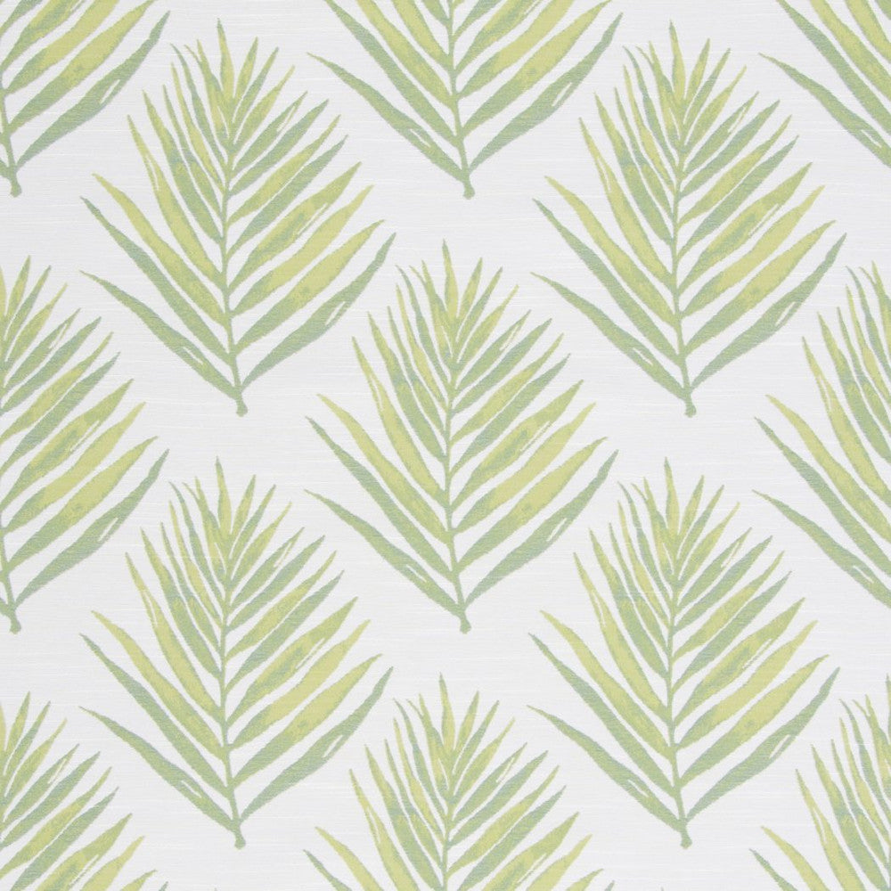 Royal Palm Lime by Bella-Dura Fabric  100% HIGH UV POLYESTER USA 100,000 H: 14" V: 13.25" 56"  - Fabric Carolina -