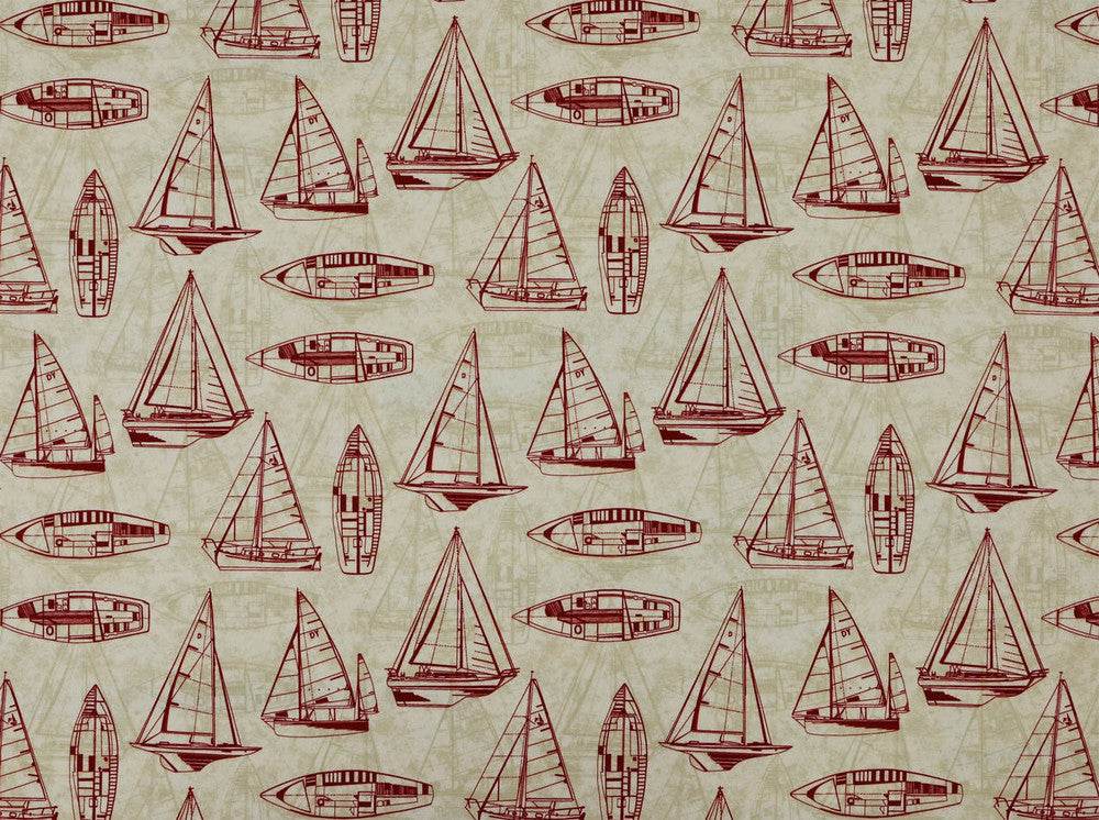 S-Rum Runner Red 31 by Covington Fabric our website for purchase 100% T-spun Polyester Pakistan 50000 Horizontal: 18" and Vertical: 18" 56" - Fabric Carolina -