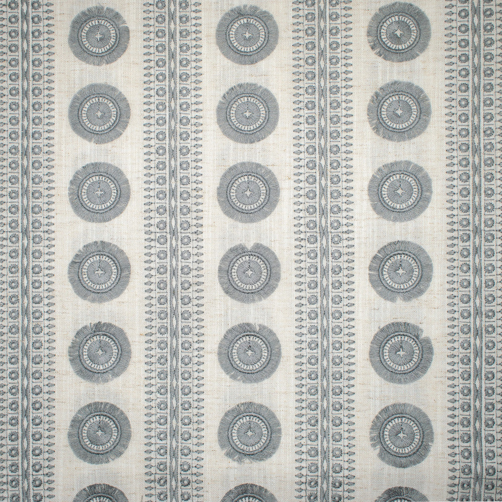 S1121 Flint by Greenhouse Fabric 83% Polyester, 11% Cotton, 6% Linen With 100% Rayon Embroidery India 9,000 double rubs </p><p>Repeat: 3.85" H, 2" V 54" - Fabric Carolina -
