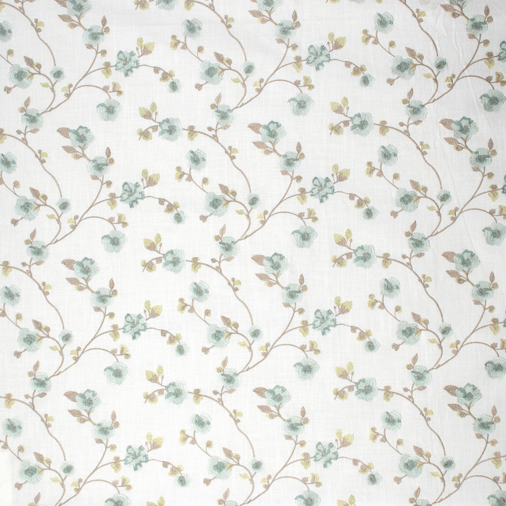 S1343 Delphenium by Greenhouse Fabric 73% Cotton, 27% Polyester With 100% Viscose Embroidery India 15,000 double rubs </p><p>Repeat: 13.333" H, 9.25" V 54" - Fabric Carolina -