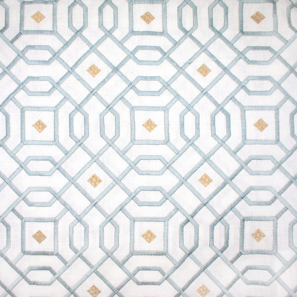 S1354 Porcelain by Greenhouse Fabric 58% Cotton, 42% Polyester With 100% Rayon Embroidery India 12,000 double rubs </p><p>Repeat: 6.25" H, 6.25" V 54" - Fabric Carolina -