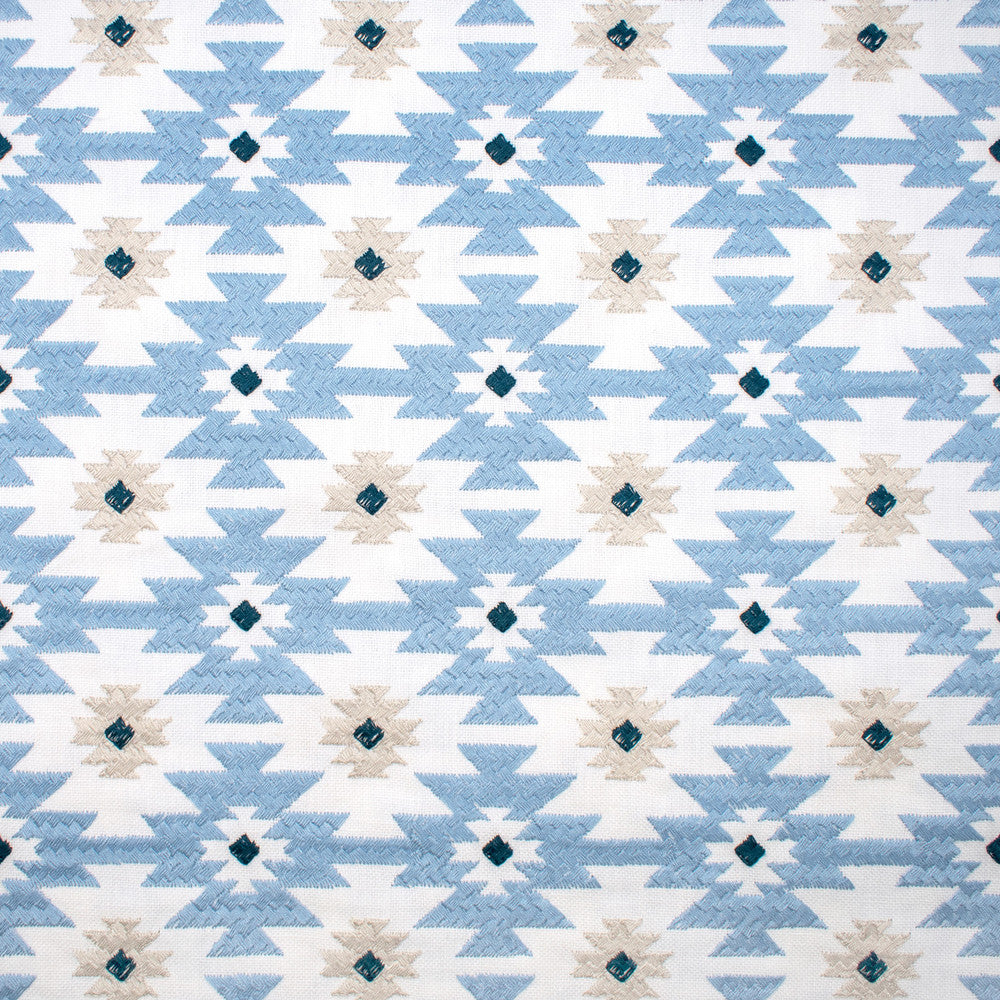 S1362 Cornflower by Greenhouse Fabric 52% Cotton, 48% Polyester With 100% Rayon Embroidery India 9,000 double rubs </p><p>Repeat: 3.5" H, 3" V 54" - Fabric Carolina -