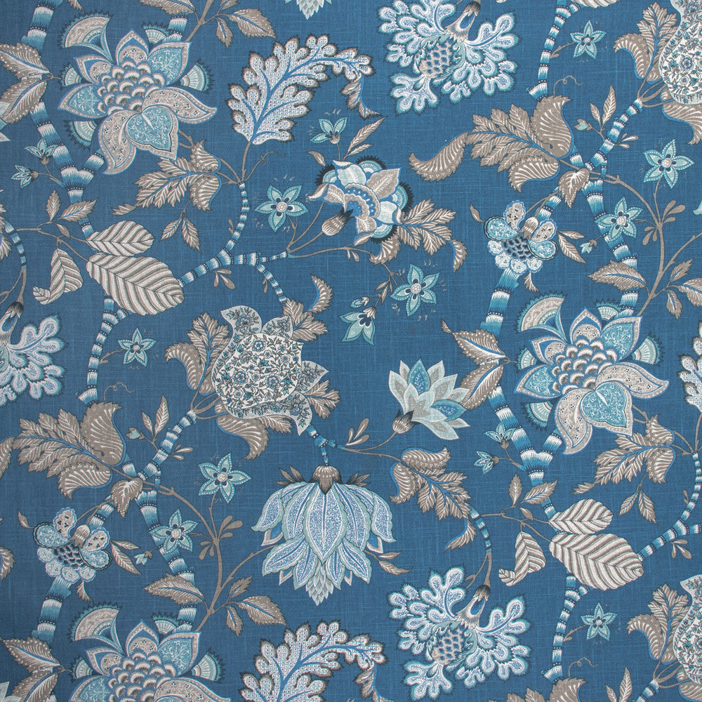 S1450 Sapphire by Greenhouse Fabric S10: Paris Blues 55% Linen, 45% Rayon USA 15,000 double rubs Soil & Stain Repellent </p><p>Repeat: 27" H, 36" V 54" - Fabric Carolina -