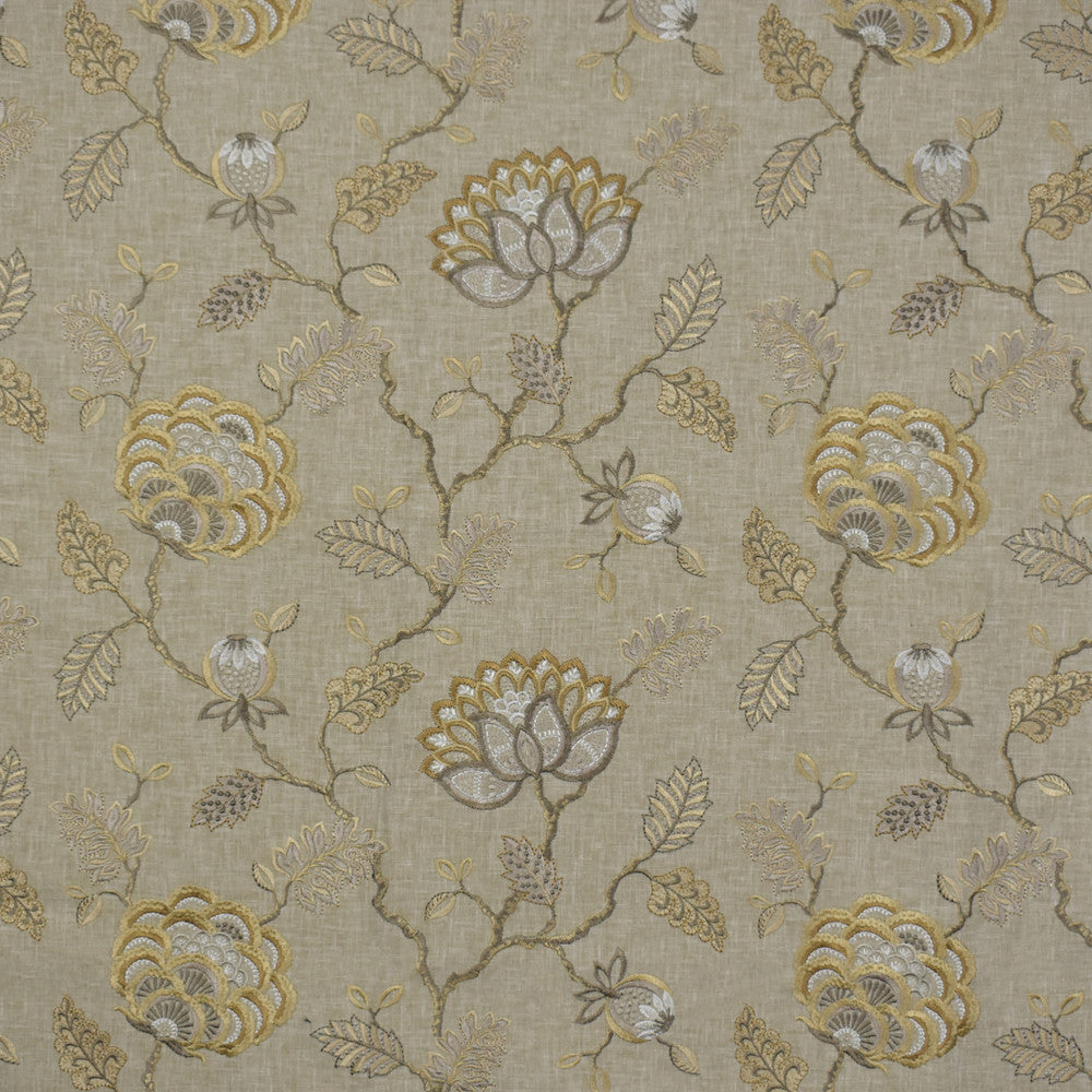 S1555 Wheat by Greenhouse Fabric S72: Fawn 52% Polyester, 48% Cotton With 100% Viscose Embroidery India 9,000 double rubs </p><p>Repeat: 17" H, 12.5" V 54" - Fabric Carolina -