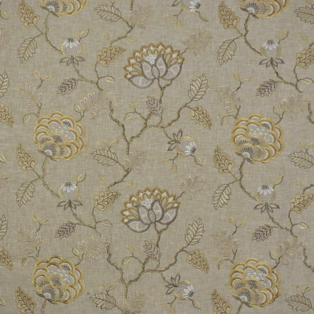 S1555 Wheat by Greenhouse Fabric 52% Polyester, 48% Cotton With 100% Viscose Embroidery India 9,000 </p><p>Repeat: 17" H, 12.5" V 54" - Fabric Carolina -