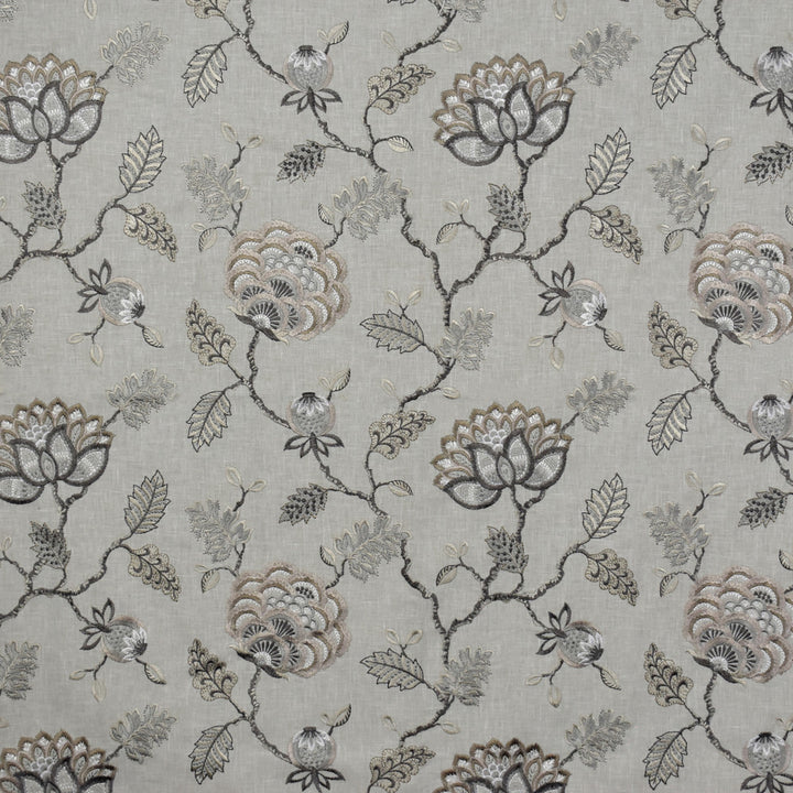 S1607 Steel by Greenhouse Fabric S73: Onyx 52% Polyester, 48% Cotton With 100% Viscose Embroidery India 9,000 double rubs </p><p>Repeat: 17" H, 12.5" V 54" - Fabric Carolina -