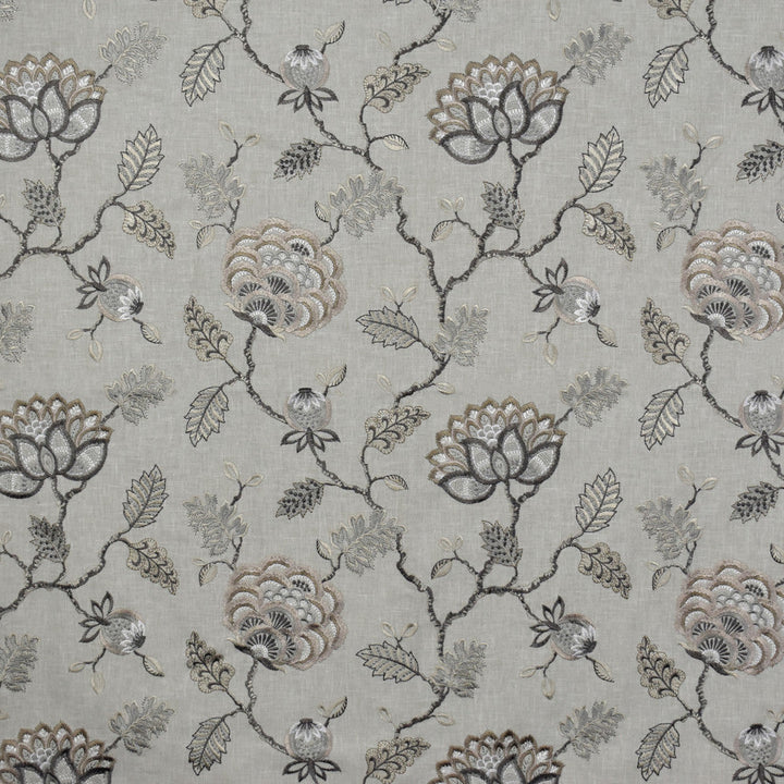 S1607 Steel by Greenhouse Designer Fabric 52% Polyester, 48% Cotton With 100% Viscose Embroidery India 9,000 </p><p>Repeat: 17" H, 12.5" V 54" - Swanky Fabrics -