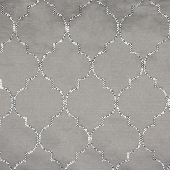 S1618 Silver by Greenhouse Fabric 100% Polyester With 100% Polyester Embroidery India 9,000 double rubs </p><p>Repeat: 3" H, 4.25" V 54" - Fabric Carolina -