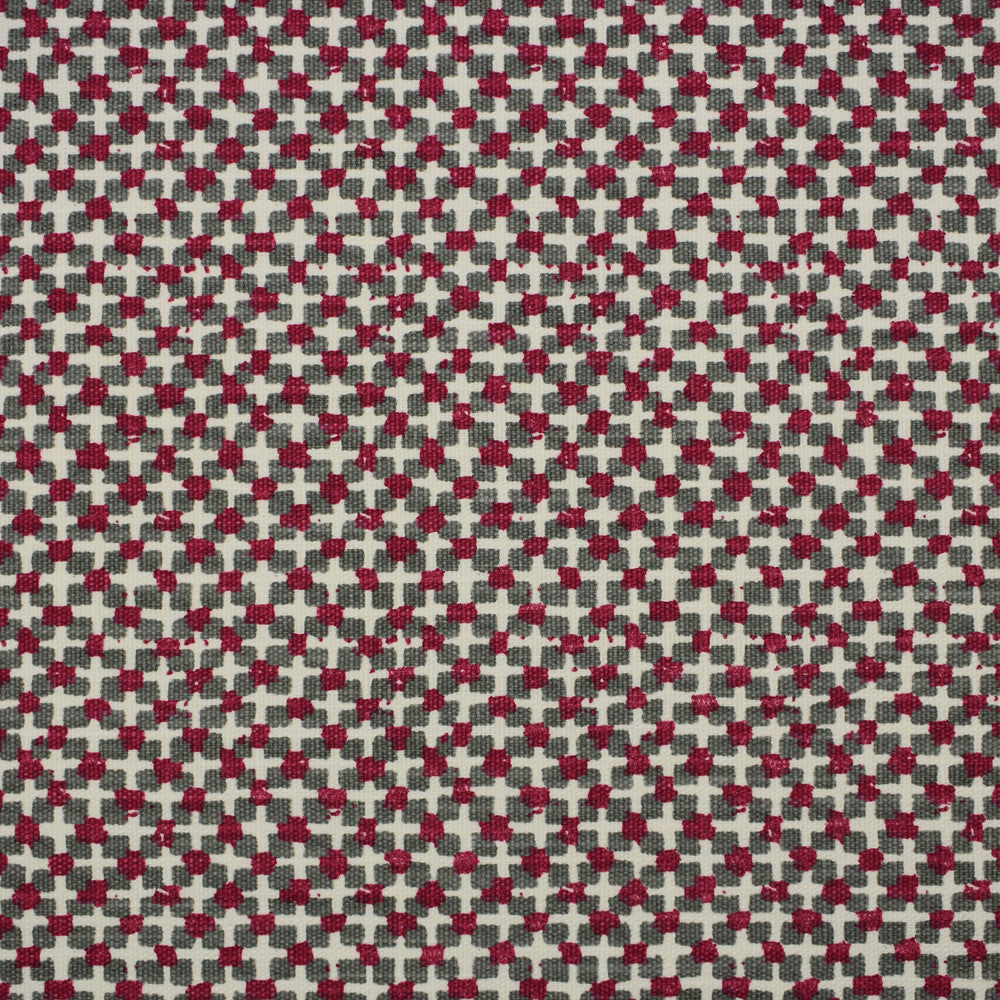 S1704 Jam by Greenhouse Fabric S14: Bordeaux Blend 85% Cotton, 15% Linen USA 24,000 double rubs </p><p>Repeat: 4.15" H, 2.13" V 54" - Fabric Carolina -