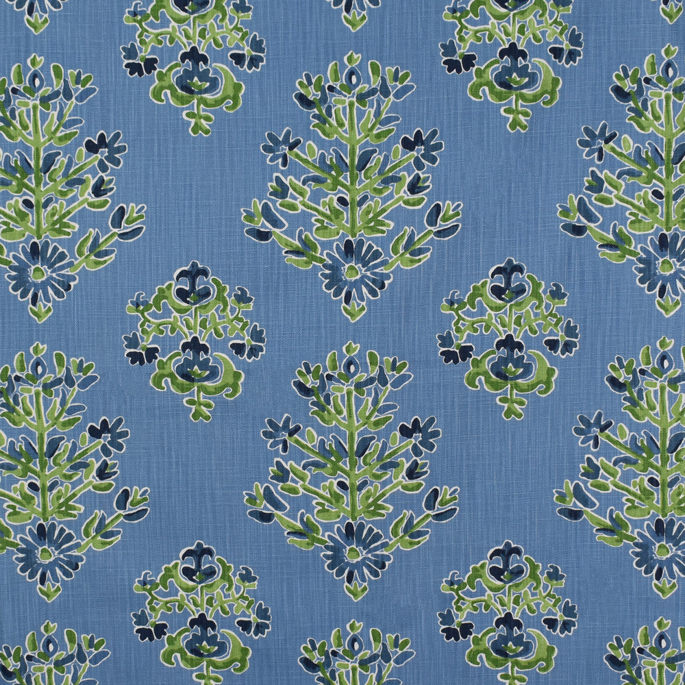 S1776 Cornflower by Greenhouse Fabric S15: Bordeaux Blue 85% Cotton, 15% Linen USA 24,000 double rubs </p><p>Repeat: 13.5" H, 12.625" V 54" - Fabric Carolina -