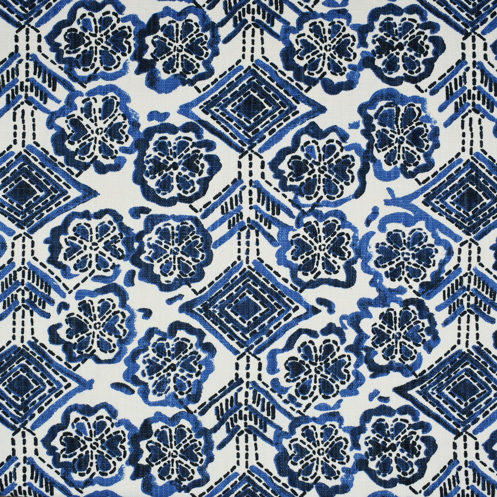 S1785 Sea by Greenhouse Fabric S15: Bordeaux Blue 85% Cotton, 15% Linen USA 24,000 double rubs </p><p>Repeat: 13.5" H, 12.625" V 54" - Fabric Carolina -