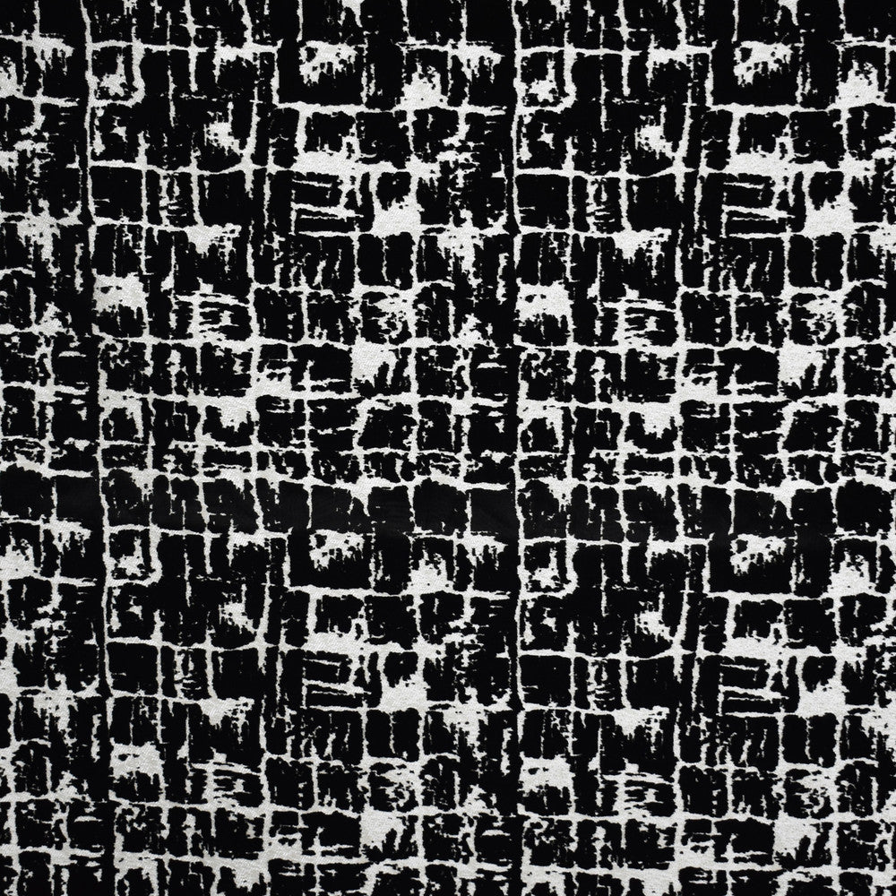 S1830 Domino by Greenhouse Fabric S17: Marseille Black and White 60% Polyester, 40% Viscose India 51,000 double rubs </p><p>Repeat: 13.46" H, 14.96" V 54" - Fabric Carolina -