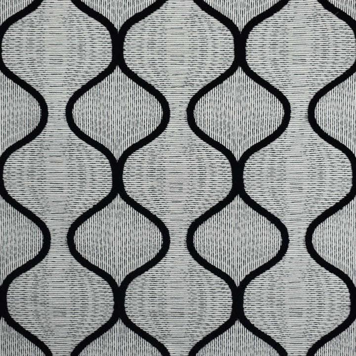 S1832 Domino by Greenhouse Fabric S17: Marseille Black and White 50% Polyester, 50% Cotton With 70% Polyester, 30% Viscose Embroidery India 9,000 double rubs </p><p>Repeat: 8.86" H, 9.45" V 52" - Fabric Carolina -