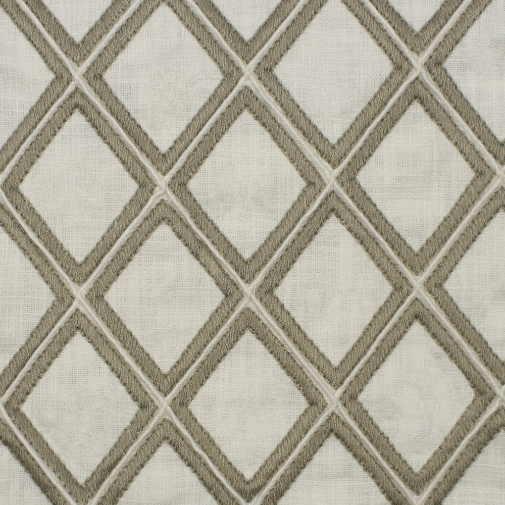 S1930 Linen by Greenhouse Fabric 100% Cotton With 100% Polyester Embroidery India 9,000 double rubs </p><p>Repeat: 3" H, 3" V 53" - Fabric Carolina -