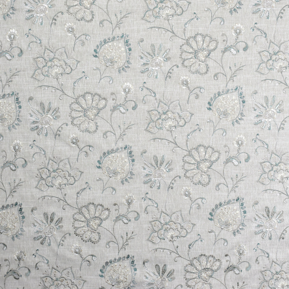 S1952 Rainfall by Greenhouse Fabric S19: Marseille Embroideries 58% Cotton, 42% Polyester With 100% Rayon Embroidery India 9,000 double rubs </p><p>Repeat: 25.25" H, 12.25" V 54" - Fabric Carolina -