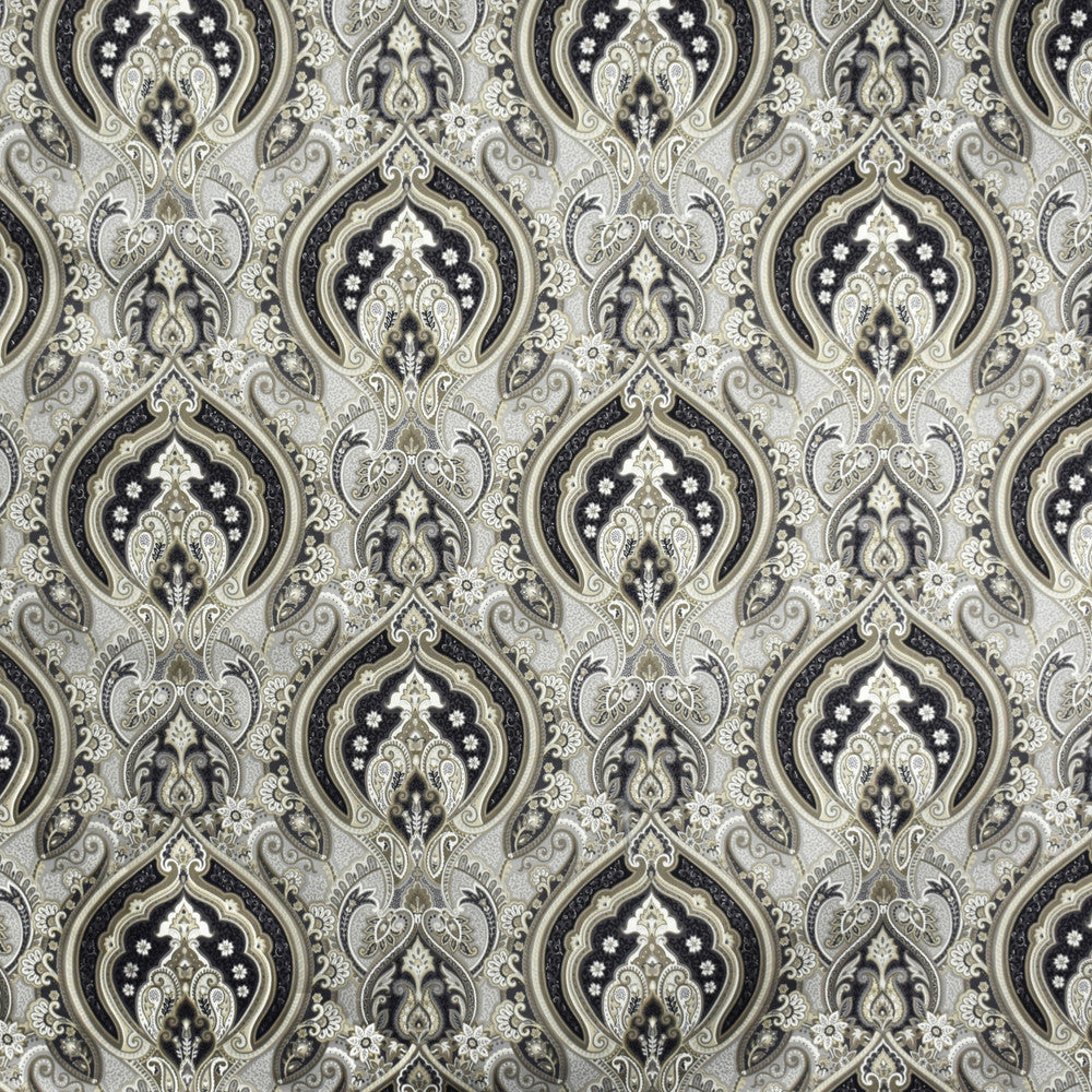S2010 Ash by Greenhouse Fabric S20: Marseille Prints 100% Cotton India 6,000 double rubs </p><p>Repeat: 13.5" H, 13.5" V 54" - Fabric Carolina -