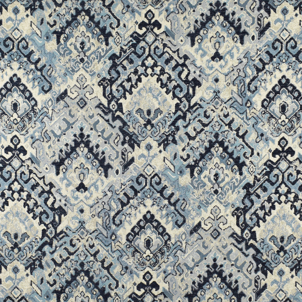 S2102 Pacific by Greenhouse Fabric S22: Marseille Blue Wovens 67% Polyester, 33% Polyester Chenille China 30,000 double rubs </p><p>Repeat: 28.5" H, 28.5" V 57" - Fabric Carolina -