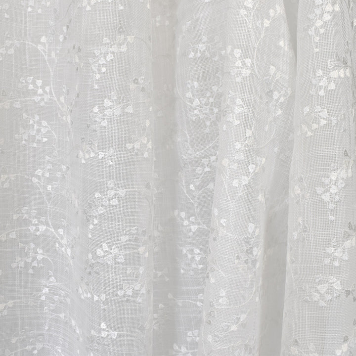 S2602 Snow by Greenhouse Fabric 100% Polyester With 100% Polyester Embroidery India Drapery double rubs </p><p>Repeat: 4.33" H, 6.375" V 52" - Fabric Carolina -