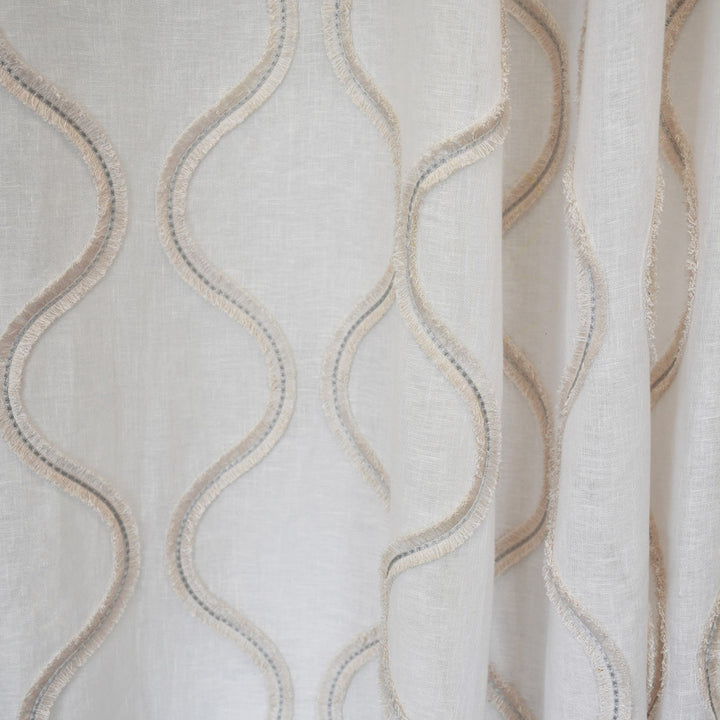 S2613 Winter White by Greenhouse Fabric 54% Linen, 32% Cotton, 14% Polyester With 100% Polyester Embroidery INDIA Drapery </p><p>Repeat: 8.5" H, 10" V 52" - Fabric Carolina -