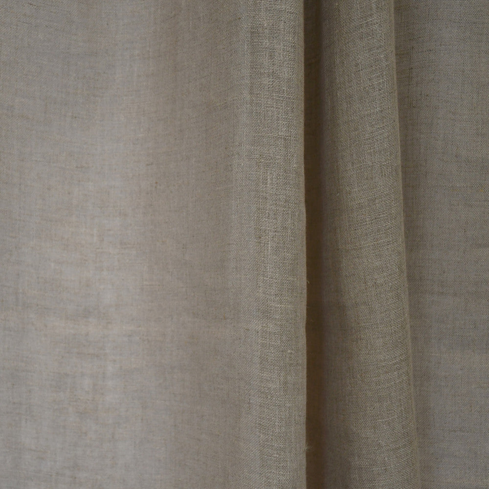 S2632 Natural by Greenhouse Fabric S33: Statement Window 100% Linen India Drapery double rubs </p><p>Repeat: None 54" - Fabric Carolina -