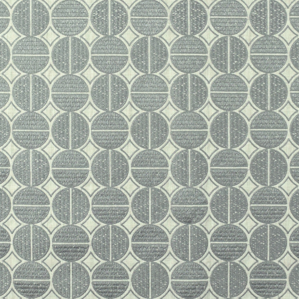 S2642 Pewter by Greenhouse Fabric S34: Statement Embroideries 100% Polyester With 100% Viscose Embroidery India 9,000 double rubs </p><p>Repeat: 6.5" H, 6.5" V 52" - Fabric Carolina -