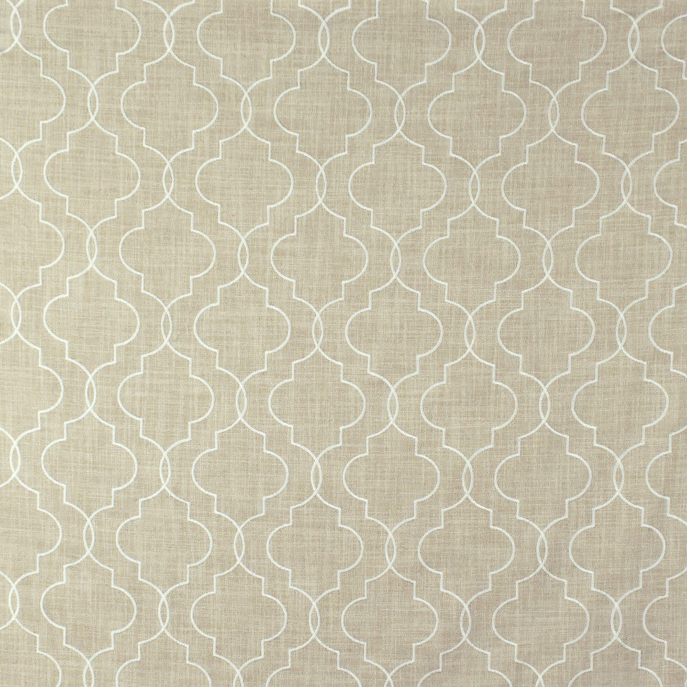 S2654 Oyster by Greenhouse Fabric 100% Polyester With 100% Viscose Embroidery India 9,000 double rubs </p><p>Repeat: 6.5" H, 6.5" V 52" - Fabric Carolina -
