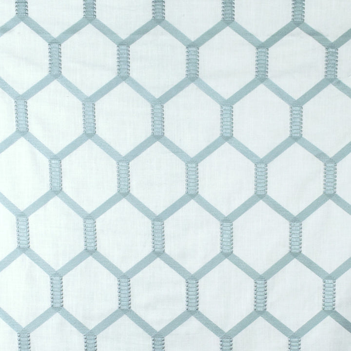 S2656 Sky by Greenhouse Fabric 70% Viscose, 30% Linen With 100% Viscose Embroidery INDIA 9,000 </p><p>Repeat: 5.43" H, 9.21" V 52" - Fabric Carolina -