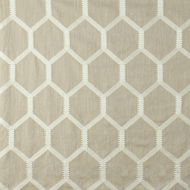 S2657 Oyster by Greenhouse Fabric S34: Statement Embroideries 70% Viscose, 30% Linen With 100% Viscose Embroidery India 9,000 double rubs </p><p>Repeat: 5.43" H, 9.21" V 52" - Fabric Carolina -